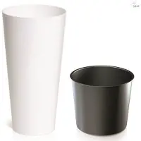 Prosperplast 27l Tubus Slim Collection 30x30x57.2 Cm Flowerpot Clair