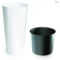Prosperplast 64l Tubus Slim Collection 40x40x76.2 Cm Za4096 Flowerpot Clair