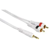 Hama Câble de liaison, jack 3,5mm mâle - 2 RCA mâles, 0.5 m