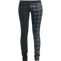 Rock Rebel by EMP Pantalon en toile de - Skarlett - W26L32 - W32L34 - pour Femme - noir/gris - Taille W30L34