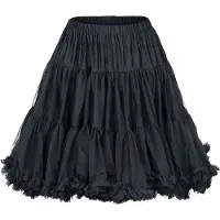 Banned Jupe mi-longue Rockabilly de - Jupon Walkabout - XS-S - XL-XXL - pour Femme - noir - Taille M-L