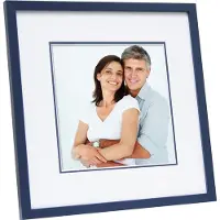 Deknudt Cadre photo bleu avec passe-partout 13x18 S43AM6