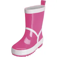 Playshoes Bottes en caoutchouc rose / blanc