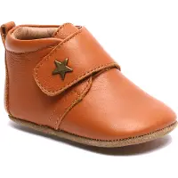 Bisgaard Chaussures en cuir à semelle souple - Cognac av. Étoile - - 20 - Chaussons en Cuir