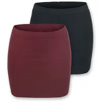 RED by EMP Jupe courte de - The Double Life - XS - 5XL - pour Femme - noir/bordeaux - Taille 3XL