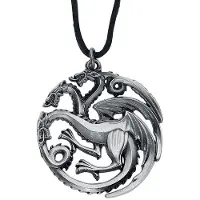 Noble Collection Le Trône De Fer Pendentif Avec Chaînette Targaryen Sigil Costume