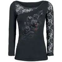 Spiral T-shirt manches longues Gothic de - Fatal Attraction - S - XXL - pour Femme - noir - Taille XL
