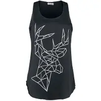 Innocent Top de - Geometric Deer Vest - S - XXL - pour Femme - noir - Taille M