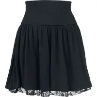 Rotterdamned Jupe courte de - Jupe Agrémentée De Dentelle - XS - 3XL - pour Femme - noir - Taille 3XL