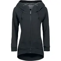 RED by EMP Sweat-shirt zippé à capuche de - Veste Longue Zippée - S - 5XL - pour Femme - noir - Taille 5XL