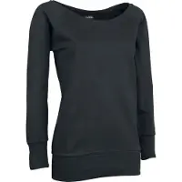 Urban Classics Sweat-shirt de - Sweat col rond large - XS - 5XL - pour Femme - noir - Taille L