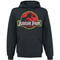 Jurassic Park Sweat-shirt à capuche de - Logo Délavé - S - 5XL - pour Homme - noir - Taille XXL