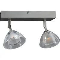 Masterlight LED plafonnier Caterina LED Beam Gris métallisé à 2 lumières