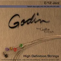 Godin E-12 Nickel Jazz Light .012-.052 jeu de cordes