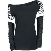 Gothicana by EMP T-shirt manches longues Gothic de - Days Without - S - XXL - pour Femme - noir - Taille XXL