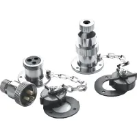 VETUS 3 Pole Big Watertight Deck Connector Argenté
