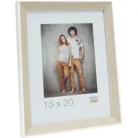 Deknudt Frames S46CH1 Cadre photo en couleur naturelle avec bordure blanche 30x30 cm