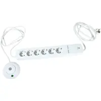 REV Multiprise Multiple Socket Outlet 6 Fold 1.5 M With Foot Switch