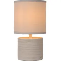 Lucide Lampe de table GREASBY beige 1xE14x40W céramique / plâtre dim. : 26x13x13 cm IP20