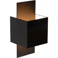 Lucide Applique murale CUBO noir et blanc 1xG9x40W en aluminium, dimensions : 8,5 x 8,5 x 8,5 cm, IP20,