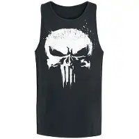 The Punisher Débardeur Marvel de - Logo Crâne Graffiti - S - XXL - pour Homme - noir - Taille S