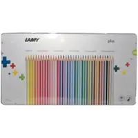 Lamy Crayons de couleur triangulaires plus, étui métallique de 36 pièces forme triangulaire ergonomique (36x)