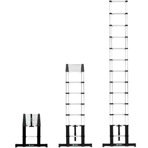 Échelle télescopique de 4,4m en Aluminium , Multifonction échelle  télescopique élevée d'échelle de loft de but télescopique noir