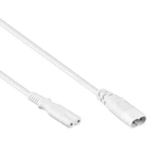 ACT Powercord Connecteur électrique CEE 7/7 Mâle (angle) - C19 Blanc 1