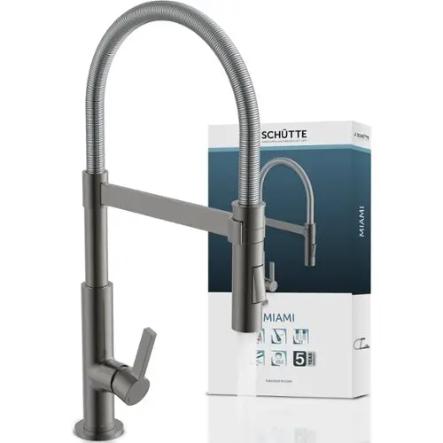 Mitigeur De Cuisine Pivotant À 360 Degrés (Noir Mat) Mitigeur D'Évier À