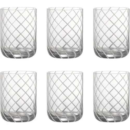 Lot De 6 Verres Rhapsody Tognana - 400 Ml, Multicolore, Verre Résistant - Pour Eau, Jus, Cocktails